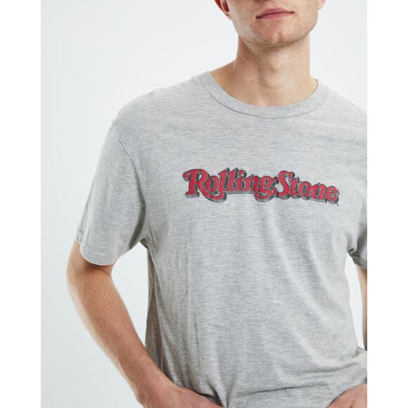 New Urban Outfitters Rolling Stone Marle Tee in Grey Marle $59 MEDIUM Gray - Picture 2 of 4